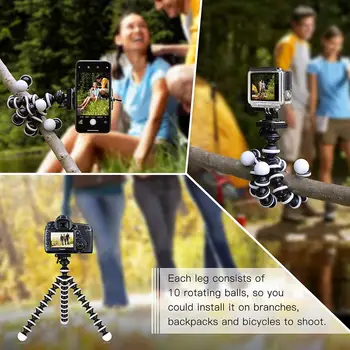 Universalus mobiliojo telefono laikiklis lankstus aštuonkojai trikojo laikiklis selfie stovėti kalno manfrotto parama iPhone Sumsang fotoaparatas