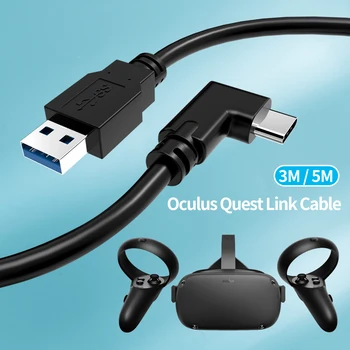 16FT/5M Oculus laisvų Rankų įranga, USB, C Kabelio PCVR už Quest 2 Nuorodos, Virtualios Realybės Tipas-C USB3.2 Gen1 Duomenų Perdavimo Spartusis Įkrovimas