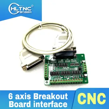1 * CNC 6 ašis Breakout Valdybos sąsajos adapteris 1 * DB25 Lygiagrečiai kabelis