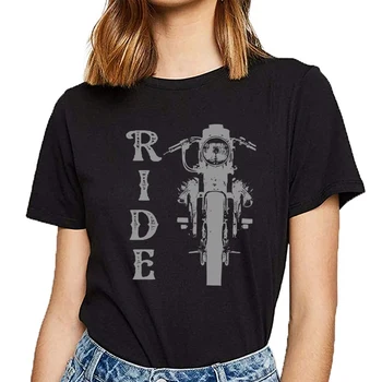 Topai Marškinėliai Moterims motociklo Vasaros Derliaus Užsakymą Moterų Marškinėlius