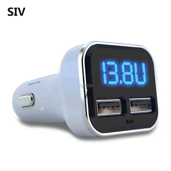 SIV 4.8 Dvigubas USB Automobilinis Įkroviklis Adapteris LED Ekranas, Greito Įkrovimo iPhone Samsung Whosale&Dropship