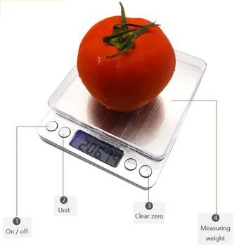 3 kg/1g Skaitmeninis Virtuvė Masto Mini Pocket Nerūdijančio Plieno Maisto Masto Tikslumo Papuošalai Elektroninės Virtuvės Svarstyklės Balansas Virtuvė