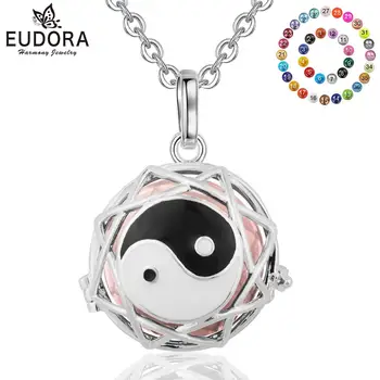Eudora 20mm star Yin Yang narve apranga Karoliai Harmonijos bola kamuolys garso Karoliai, Papuošalai Moterims, kūdikių bižuterijos K112