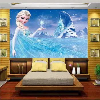 Pasirinktinis dydis 3d foto tapetai, freskos, vaikų kambarys sniego karalienė drugelis 3d vaizdo tapybos sofa-lova, TV foną tapetai sienos 3d