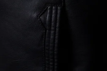 IEFB /vyriški drabužiai pavasario PU striukės vyrams 2021 madinga nauji slim stovėti apykaklės PU odinė striukė kailis, užtrauktukas ilgomis rankovėmis 9Y3369