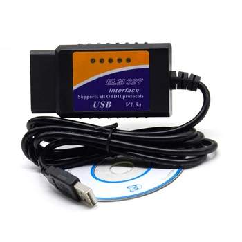 Naujausias ELM327 USB V2.1 OBD2 Automobilių Diagnostikos Skaitytuvas ELM 327 V 2.1 OBD 2 OBDII Sąsaja KOMPIUTERIO Pagrindu Auto Diagnostikos Įrankis, OBD-II Scan