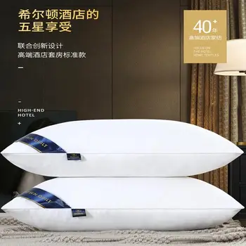 1 VNT Penkių žvaigždučių viešbutis plunksnų pagalvę aksomo, mažos, vidutinės ir didelės pagalvės matinis sutirštės mašina galima skalbti pagalvės core