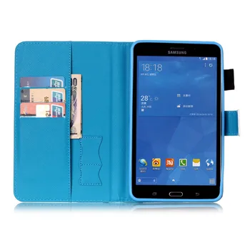 Samsung Galaxy Tab4 7.0 Mados Spausdinti Apversti PU Odos Padengti Case For Samsung Galaxy T230 T231 T235 Tablet Atvejais W/Budėjimo