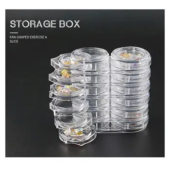 1 Rinkinys Nagų Dailės Removable Storage Box Dizainas Atveju Priemonės, Brangakmeniai Ir Rhinestones Dekoro Dulkių Skaidraus Plastiko Stendas Organizatorius