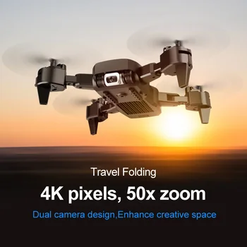 2020 Naujas drone KK6 RC Drone 4K HD Dual Camera 50 Kartų Priartinimas WIFI FPV Sulankstomas Quadcopter Vienas pelės mygtuku spustelėkite Grąžinimo Vaikams, Žaislai