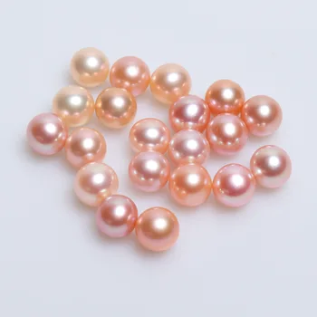 3A gražus 10vnt 2,5 mm~4mm Aukštos kokybės natūralių gėlavandenių perlų balta rausva, violetinė apvalios formos perlų papuošalai