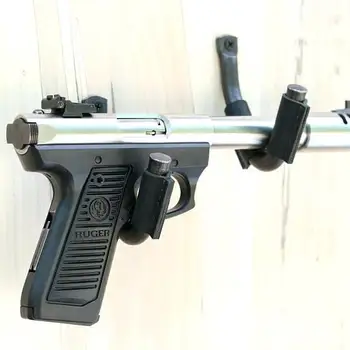 Pistoletas Wall Mount Stalčiuko J-Hook Šautuvas Shot Gun Pakabos Nustatyti Anti-Scratch Nerūdijančio Plieno Ginklų Stovas