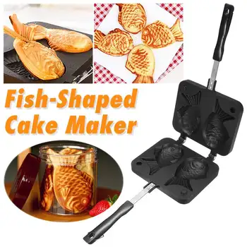 Namų Non-Stick Japonijos Taiyaki Žuvies Formos Bakeware Pliurpalas Visos Maker 2 Formos Tortas Kepimo Įrankiai