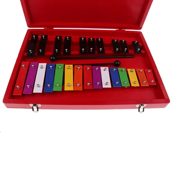 25 Tonai Aliuminio Kselofonu su 2 Mallets Mušamųjų instrumentų Vaikams Muzikos Ritmą Žaislas