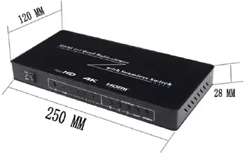 4X1 HDMI Multi-viewer HDMI Quad Ekrane Realiu Laiku Multiviewer su HDMI besiūlių Switcher funkciją, Palaikymo 3D 4K