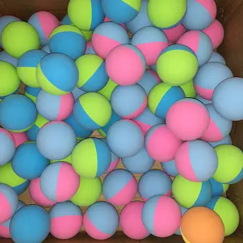 12pcs/daug 6cm Bi-color Racquetball Skvošas Mažo Greičio Gumos Tuščiaviduris Kamuolys Mokymo Konkurencijos Didelio Elastingumo Atsitiktine Spalva
