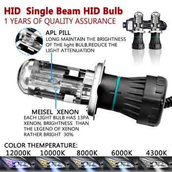 HID BI Xenon Komplektas 55W 35W Slim Ballast Xenon Lemputės 12V H1 H3 H4 H7, H11 H13 9005 9006 4300K 6000K Auto Pakeisti lemputė, priekinis Žibintas
