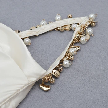 Naujas Mados Stilius, Plonas Rankovių Apynasrio Ruožas Mini Suknelė 2020 Metų Vasaros Moterų Suknelė Baltos Spalvos, Spageti Dirželis Suknelė