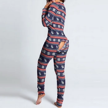 Seksualus, Moterų Pijamas Onesies Mygtuką žemyn Priekiniai V-kaklo Pižama Suaugusiųjų Jumpsuit Funkcinės Sagomis Atvartu Pyjama Femme Sleepwear