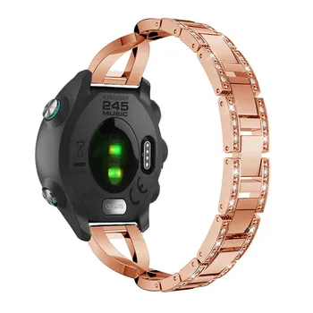 Metalo Watchband Garmin forerunner 245 moterys apyrankę Samsung Galaxy žiūrėti 42mm/Įrankių S2/pavarų sporto Laikrodžių dirželiai juostos