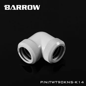 Barrow TWT90KNS-K14, 90 Laipsnių Sunku Vamzdelių jungiamosios Detalės (fitingai, G1 / 4 Adapteris kaip 14mm Sunku Vamzdžiai ethernet sienos plokštė, mini pėdų varžtas