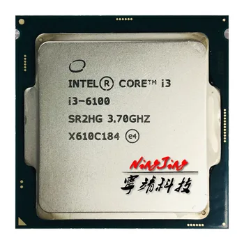 Intel Core i3-6100 i3 6100 3.7 GHz Dual-Core Quad-Sriegis 51W CPU Procesorius LGA 1151