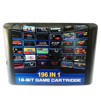 196 1 16 bitų Sega Mega Drive Multi Žaidimas Kasetė su Aukso Kirvis Fatal Fury 1 2 Flash Back X Man 2 Sliekų Jim