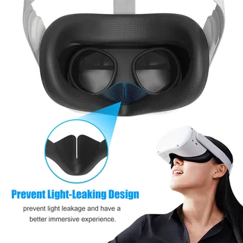 VR Veidą Padengti Trinkelėmis Sweatproof Veido Pagalvėlė Padengti Oculus Quest2 laisvų Rankų įranga Virtualios Realybės Veidą Pagalve Priedai Dropshipping