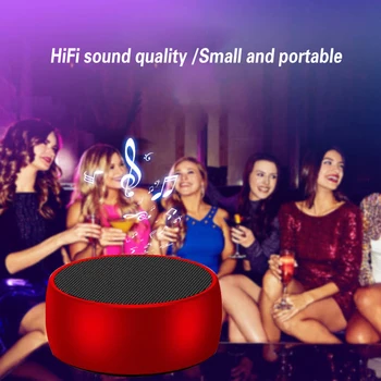 Metalo Portable Bluetooth Garsiakalbiai, Belaidės Mini Soundbar Muzikos Garso TF FM Stereo Garso Belaidžio Blue Tooth Garsiakalbis