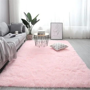 Šiaurės pūkuotas kilimas, kilimai, miegamojo/gyvenamasis kambarys stačiakampio dydį, pliušinis anti-slip minkštus baltos, rožinės raudonos spalvų 13
