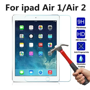 9H Grūdintas Stiklas iPad Oro 1 / Air2 Pro 9.7 Ekrano Apsauginė Plėvelė iPad 2017 2018 9.7 colių Įbrėžimams Atsparus Stiklas