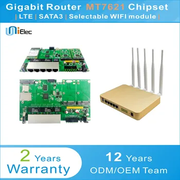 MTK MT7621 Įmonės Bevielis Maršrutizatorius Sata LTE 4G WIFI OpenWrt MT7603 MT7612 Gigabit MT7621A chipset Sim Kortelės PCBA OEM, ODM Valdyba
