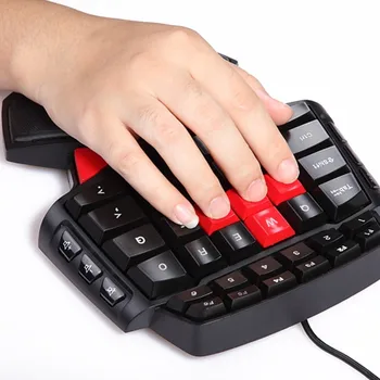 Žaidimų klaviatūros ir Pelės Rinkinys Viena Ranka Laidinė klaviatūra su Ergonomiška Vertikalus Mouse Combo 