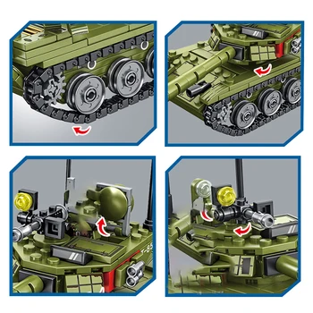 Karinės Didelis Tankas Panzer Blokai WW2 Armijos Duomenys įrangos pardavimas, biuro įrangos Ginklas Miestas Plytų Švietimo Žaislai Vaikams Dovanų