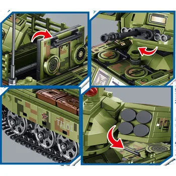 Karinės Didelis Tankas Panzer Blokai WW2 Armijos Duomenys įrangos pardavimas, biuro įrangos Ginklas Miestas Plytų Švietimo Žaislai Vaikams Dovanų