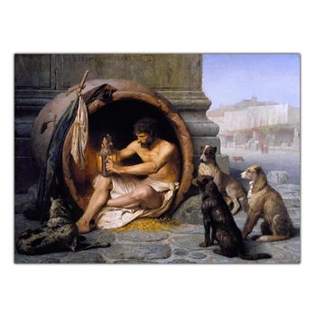 Citon Jean-Leon Gerome《Diogenes》Drobė, Aliejus, Tapyba Pasaulyje Garsaus Kūrinio Nuotrauką Modernios Sienos Meno Dekoro Namų Puošybai
