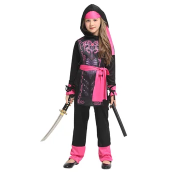 Mergina Ninja Kostiumas Cosplay Vaikams, Vaikų Gimtadienio Ninja Kariai, Cosplay Halloween Carnival 