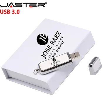 JASTER USB 3.0 odos lengvesni modelis + BOX usb flash drive 4GB 8GB 16GB 32GB 64GB 128GB pendrive dovana (virš 10VNT nemokama LOGO)