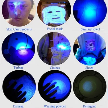 3 Režimai CREE LED UV Žibintuvėlis 395nm ultravioletinių spindulių Lempa, LED Profesinės Žibintuvėlis Šviesos Mini Nešiojamieji Pinigų Medicinos Produktas Detektorius