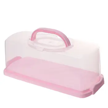 1pcs Stačiakampio Taurę Cake Box Nešiojamas Delninis Torto Pakuotės Maisto Saugojimo Bylos Saugojimo Dėžutė