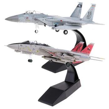 2vnt 1/100 Masto Imituoti JAV F-14, F-15 Naikintuvų Diecast Lėktuvo Modelį, Vaikai Žaislas