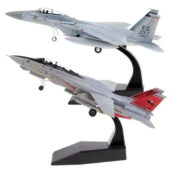 2vnt 1/100 Masto Imituoti JAV F-14, F-15 Naikintuvų Diecast Lėktuvo Modelį, Vaikai Žaislas