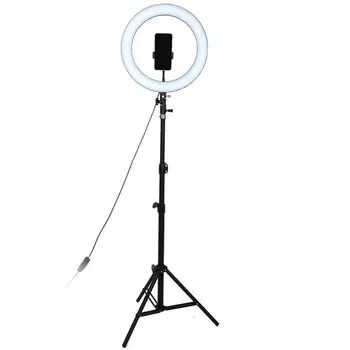 20cm/26cm LED Selfie Žiedas, Šviesos, Fotografijos RingLight su Pritemdomi Trikojo telefono Stovas Lempos Ratas Užpildyti Šviesos makiažas Video