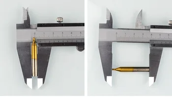2.0 mm Titano Pabaigos Frezavimo Cutter Už vertikaliąją Mašinos Dalių, Įrankių, Spynų Karpymo Bitų Plieno Gręžimo 5 vnt/daug