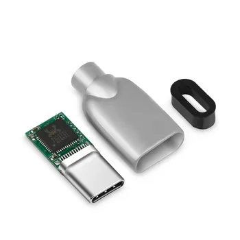 5vnt USB C Jungtis Tipas-C 3.1 Male Jack Chip 
