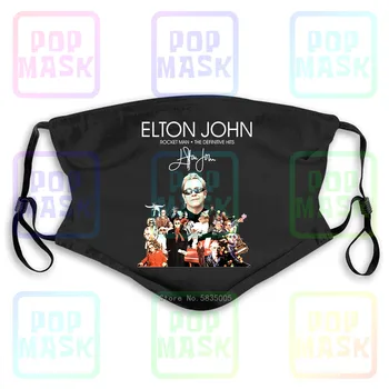 Elton John Raketų Vyras: Galutinis Hitai Parašas 2019 Skalbti Daugkartinio Naudojimo Kaukė Su Filtru Suaugusiems Vaikams