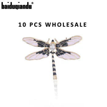Pakuotėje 10 Vnt Didmeninės Asorti Spalvos Emaliuota Dragonfly Sages Moterims Vasaros Suknelė Priedai