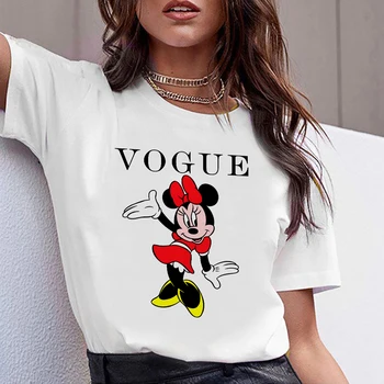 Bliuzono Mickey Mouse Juokinga Atsitiktinis Marškinėlius Moterims trumpomis Rankovėmis Vasarą, T-marškinėliai, Unisex 