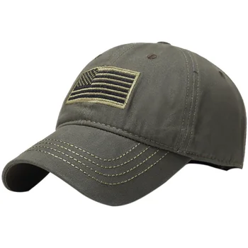 Vyrai Siuvinėjimo JAV Vėliava Pėsčiųjų Skrybėlę Armijos Beisbolo Karinė Kepurė Hat Kempingas Kamufliažas Žvejybos Taktinis Skrybėlę