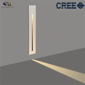 3W CREE LED Sienos Lempos PIR Judesio Jutiklis Embedded Laiptai Žingsnis Apdailos Prieškambario Laiptai Žibintai 85-265V Patalpų ir Lauko Apšvietimo